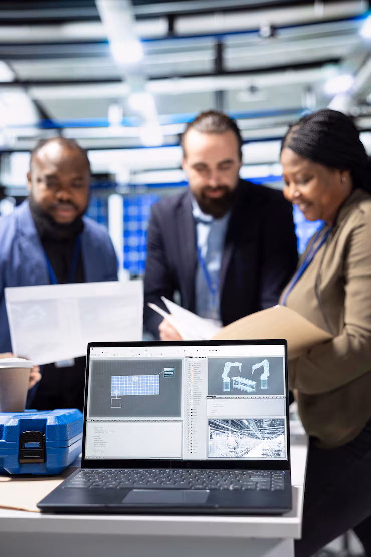 engineers building contractor monitoring solar panel systems 482257 125990